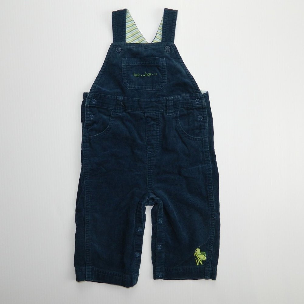 Gymboree Blue Corduroy Overalls Baby boy 6-12 Months Embroidered Cricket